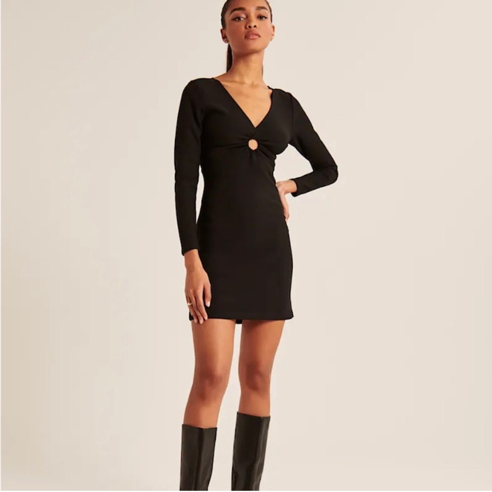 GREEN Long sleeve bodycon dress